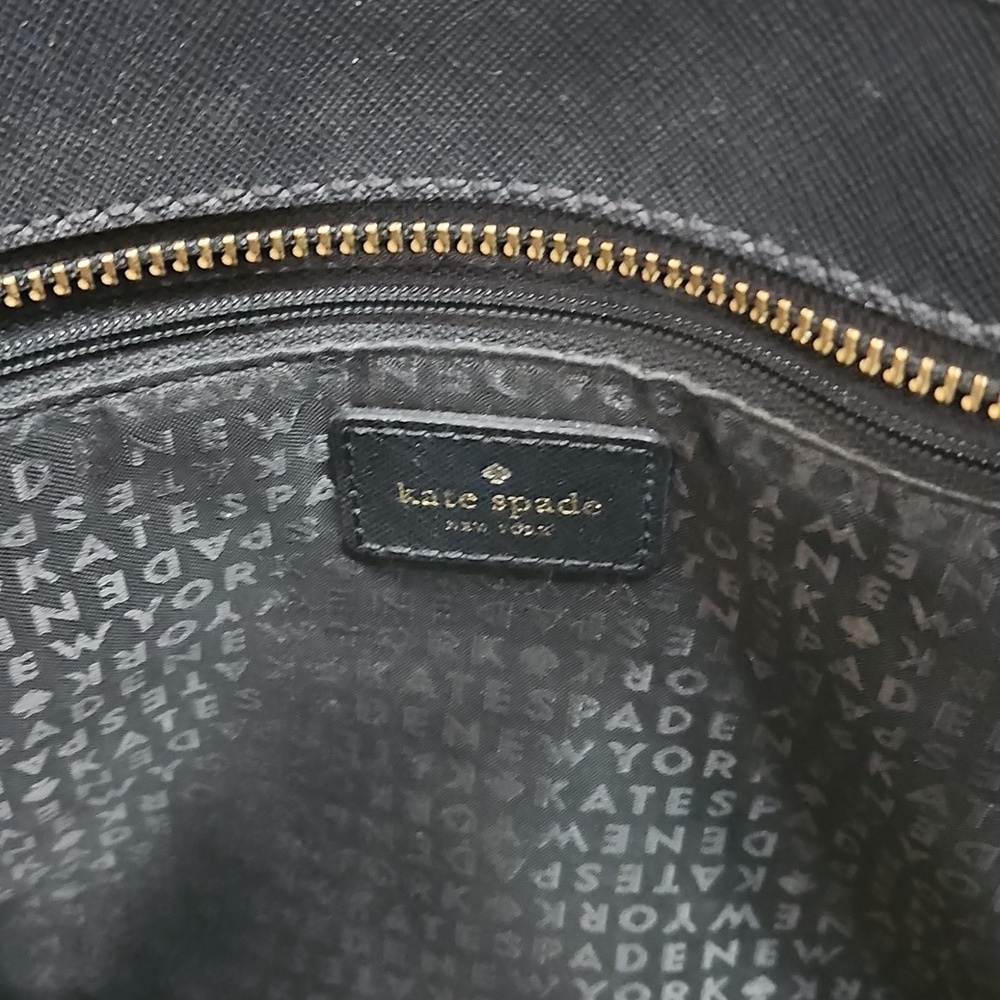 Kate Spade New York Large Laurel Bag Tote Black Pebbled Leather - Picture 5 of 9